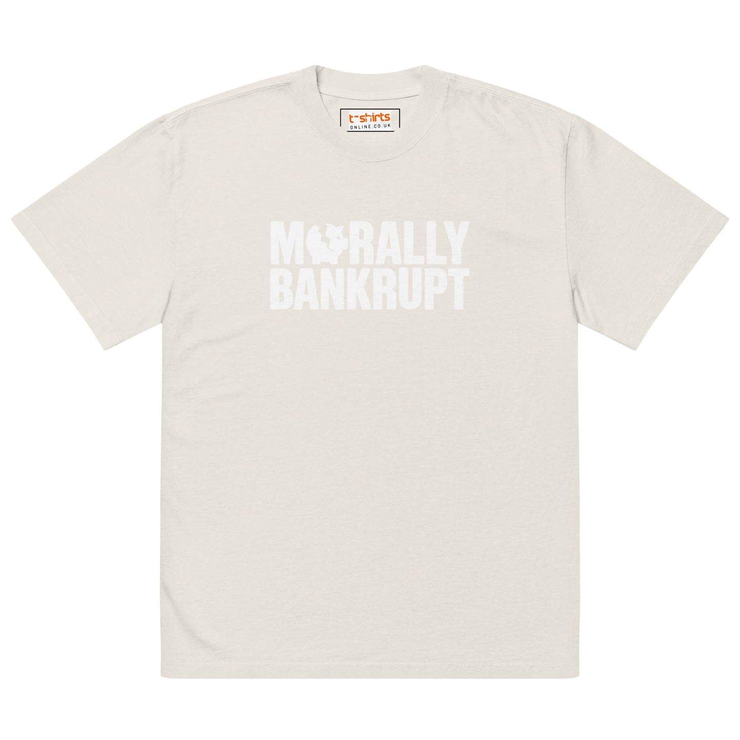 Morally Bankrupt T-Shirt | Oversized Faded Tee - Faded Black - T-Shirts Online