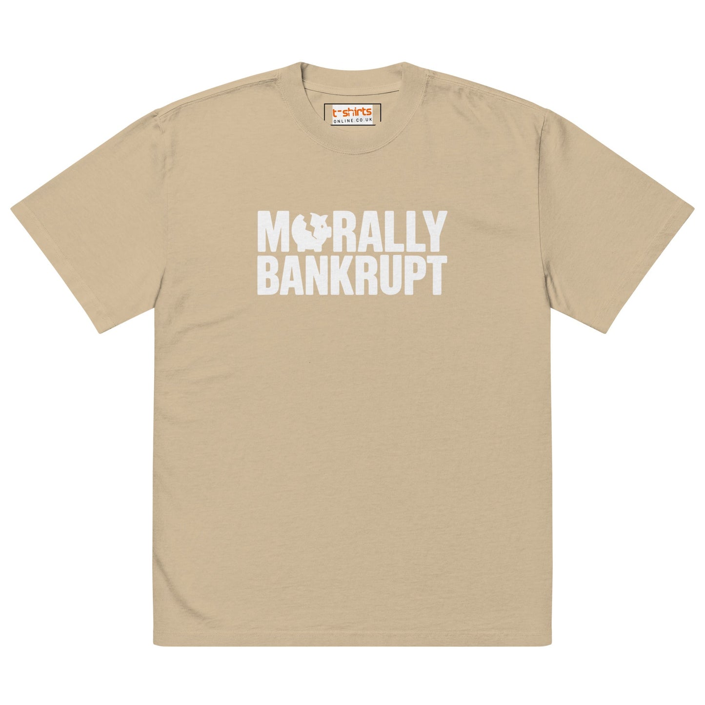 Morally Bankrupt T-Shirt | Oversized Faded Tee - Faded Black - T-Shirts Online
