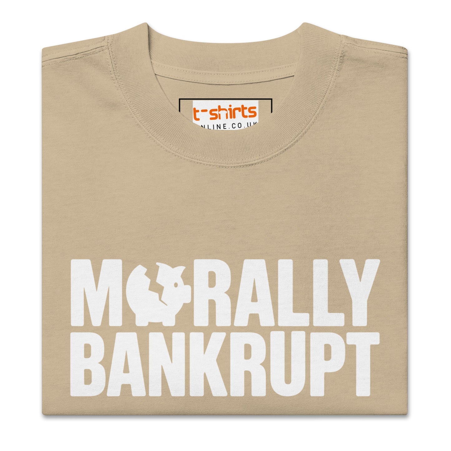 Morally Bankrupt T-Shirt | Oversized Faded Tee - Faded Black - T-Shirts Online