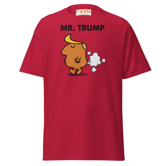Mr. Trump Funny Parody Gas Cartoon T-Shirt - Cardinal - T-Shirts Online