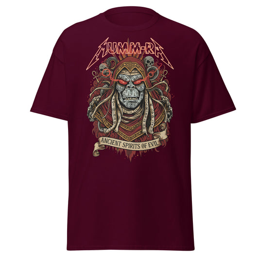 Mumm - Ra Ancient Spirits T-Shirt - ThunderCats Metal Tee - Maroon - T-Shirts Online
