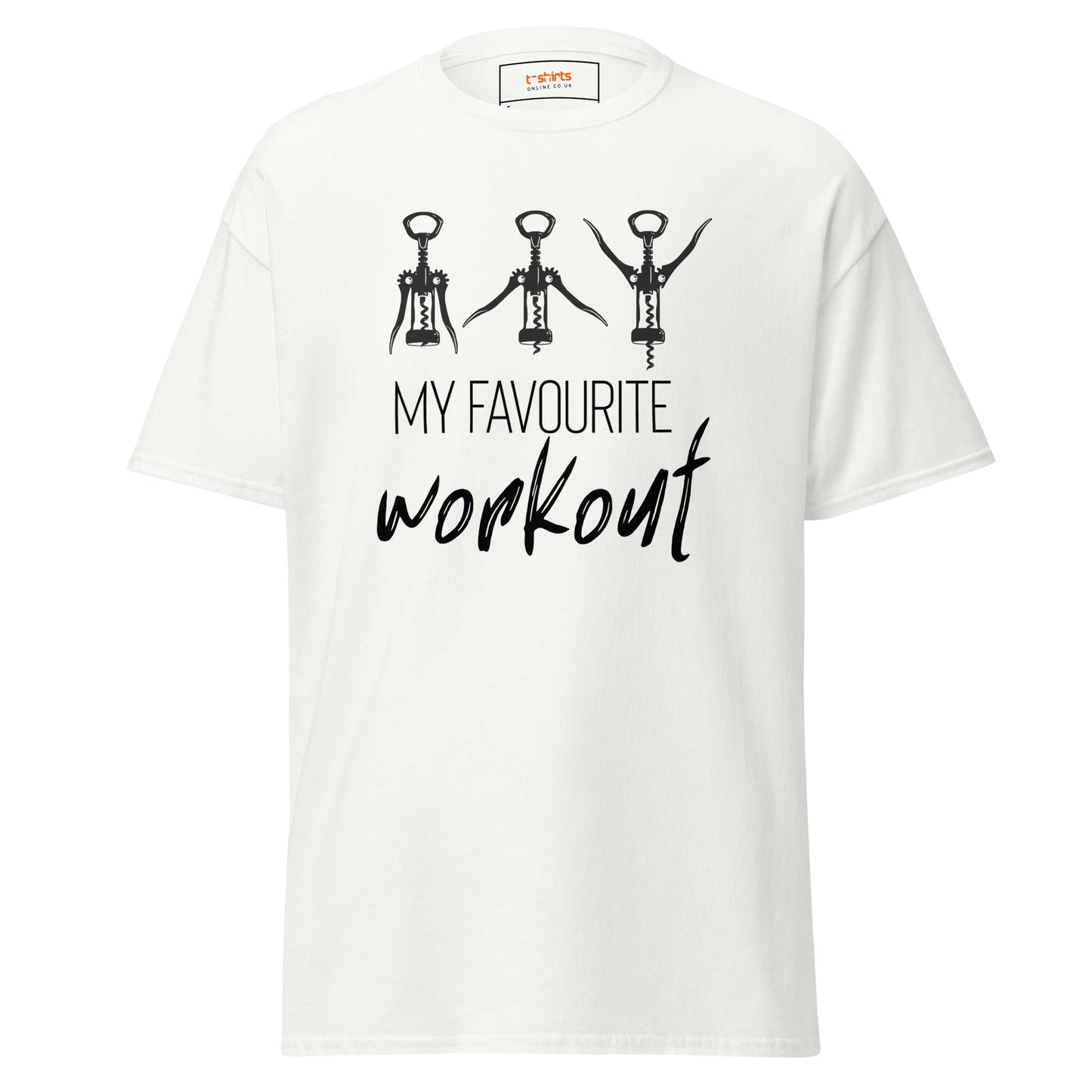 My Favourite Workout T-Shirt | Funny Gym Exercise Tee - White - T-Shirts Online