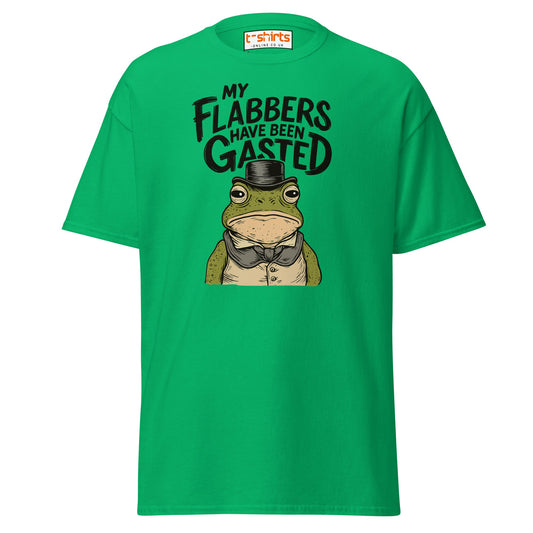 My Flabbers Have Been Gasted Funny Frog T-Shirt - Irish Green - T-Shirts Online