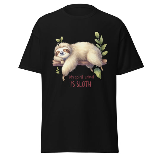 My Spirit Animal is Sloth | Sloth T-Shirt - Black - T-Shirts Online
