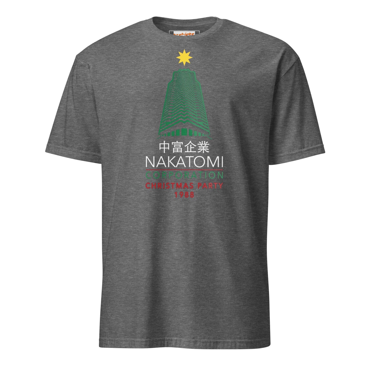 Nakatomi Christmas Party T-Shirt | Movie Homage Tee - Graphite Heather - T-Shirts Online