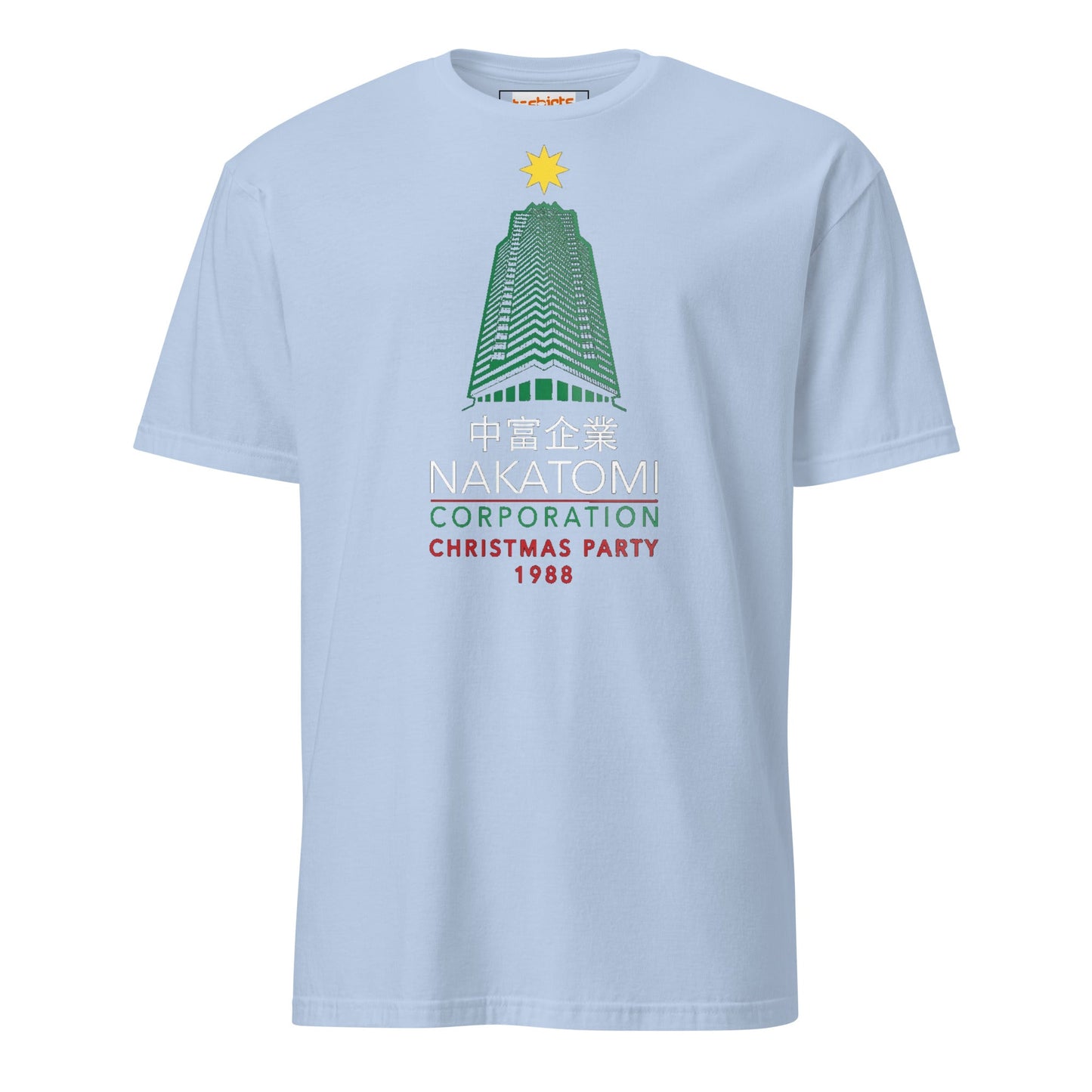 Nakatomi Christmas Party T-Shirt | Movie Homage Tee - Light Blue - T-Shirts Online