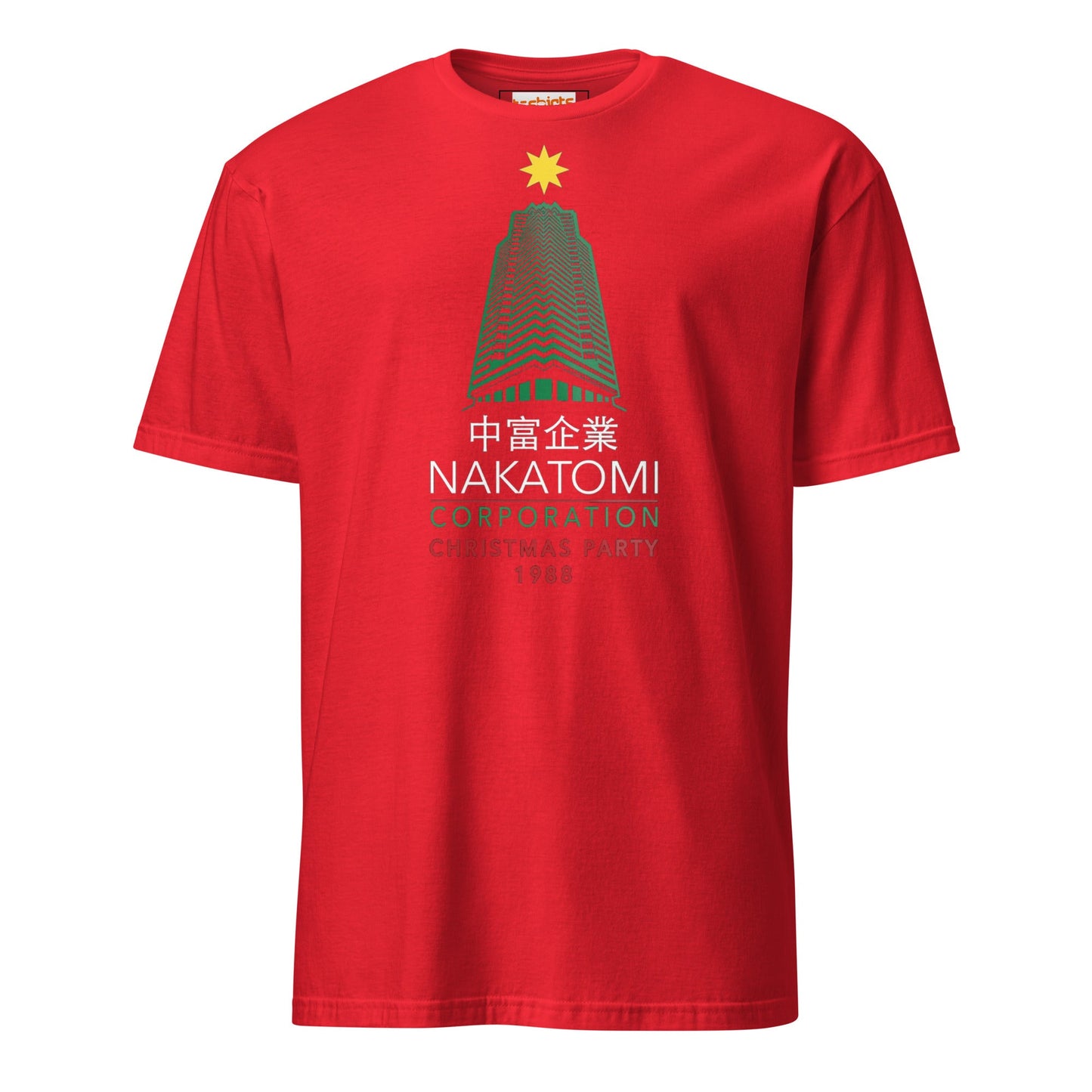 Nakatomi Christmas Party T-Shirt | Movie Homage Tee - Red - T-Shirts Online