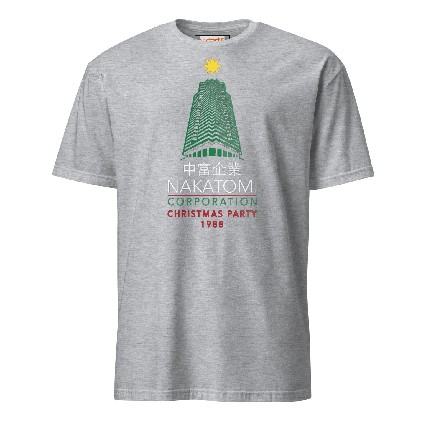 Nakatomi Christmas Party T-Shirt | Movie Homage Tee - Sport Grey - T-Shirts Online