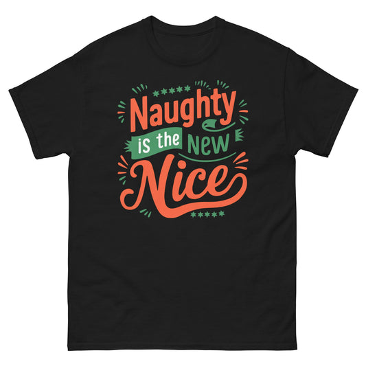 Naughty Is New Nice | Christmas T-Shirt - Black - T-Shirts Online