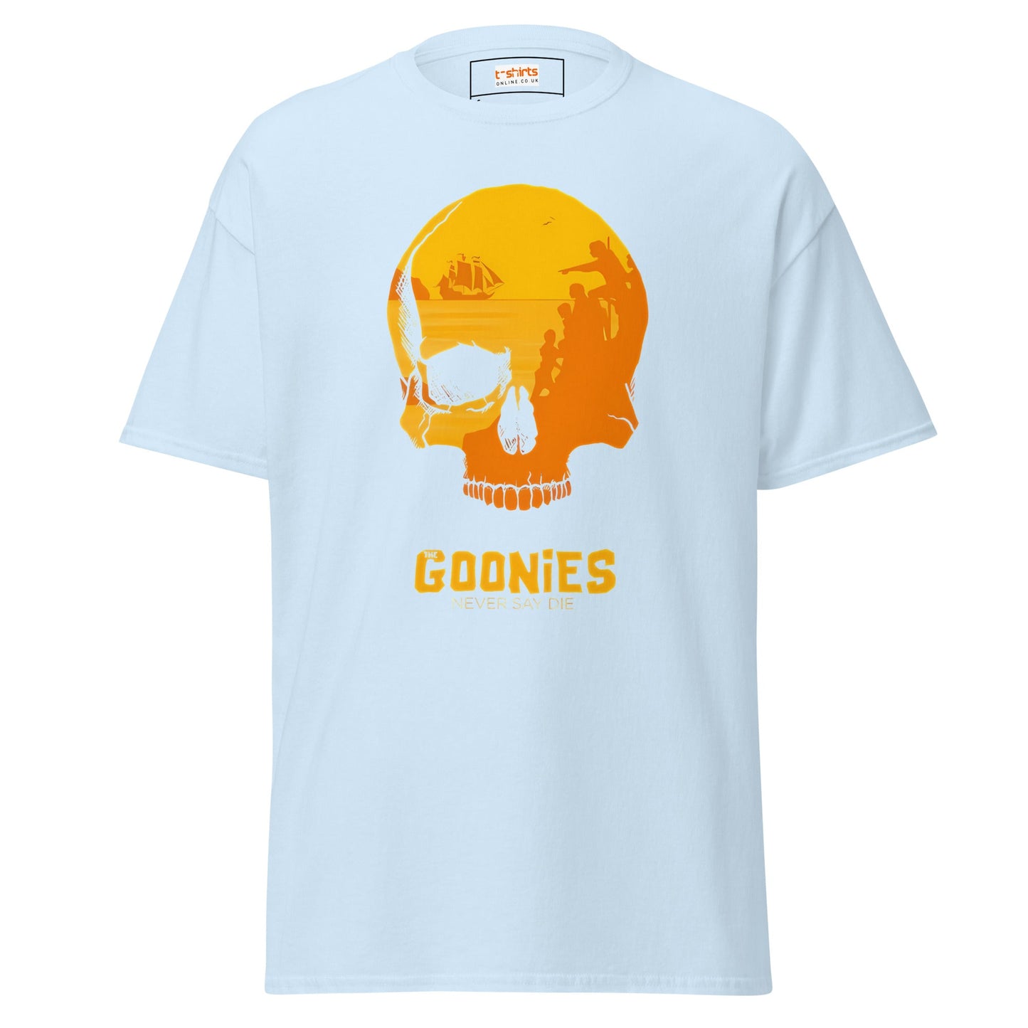 Never Say Die | Goonies T-Shirt - Light Blue - T-Shirts Online