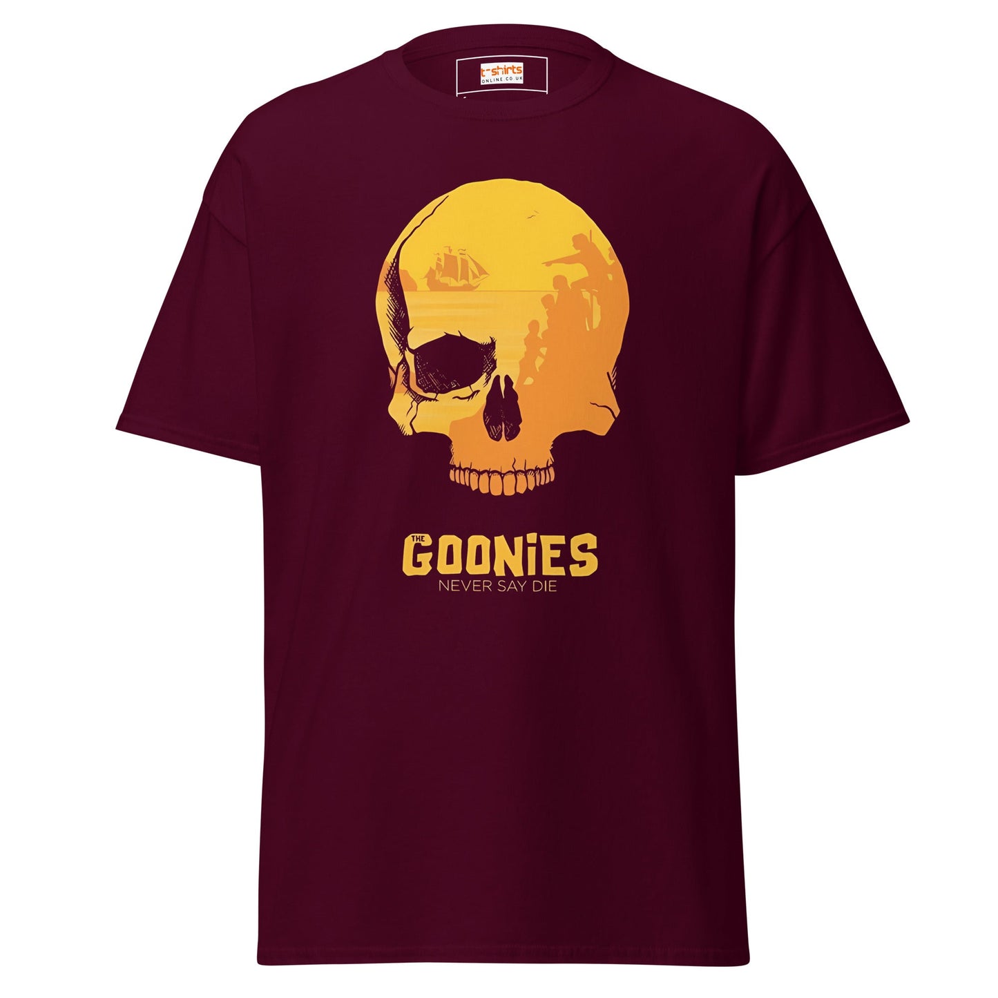 Never Say Die | Goonies T-Shirt - Maroon - T-Shirts Online