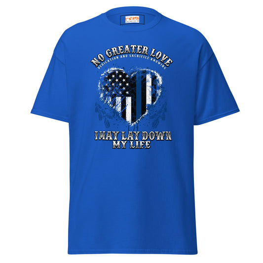 No Greater Love | Police T-Shirt - Royal - T-Shirts Online