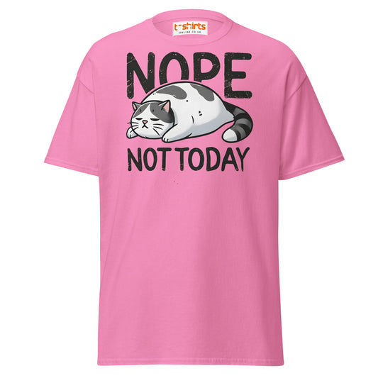 Nope Not Today Cat T-Shirt | Funny Lazy Cat Tee - Azalea - T-Shirts Online