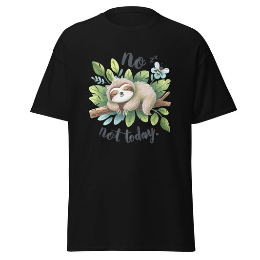 Not Today | Sloth T-Shirt - Black - T-Shirts Online
