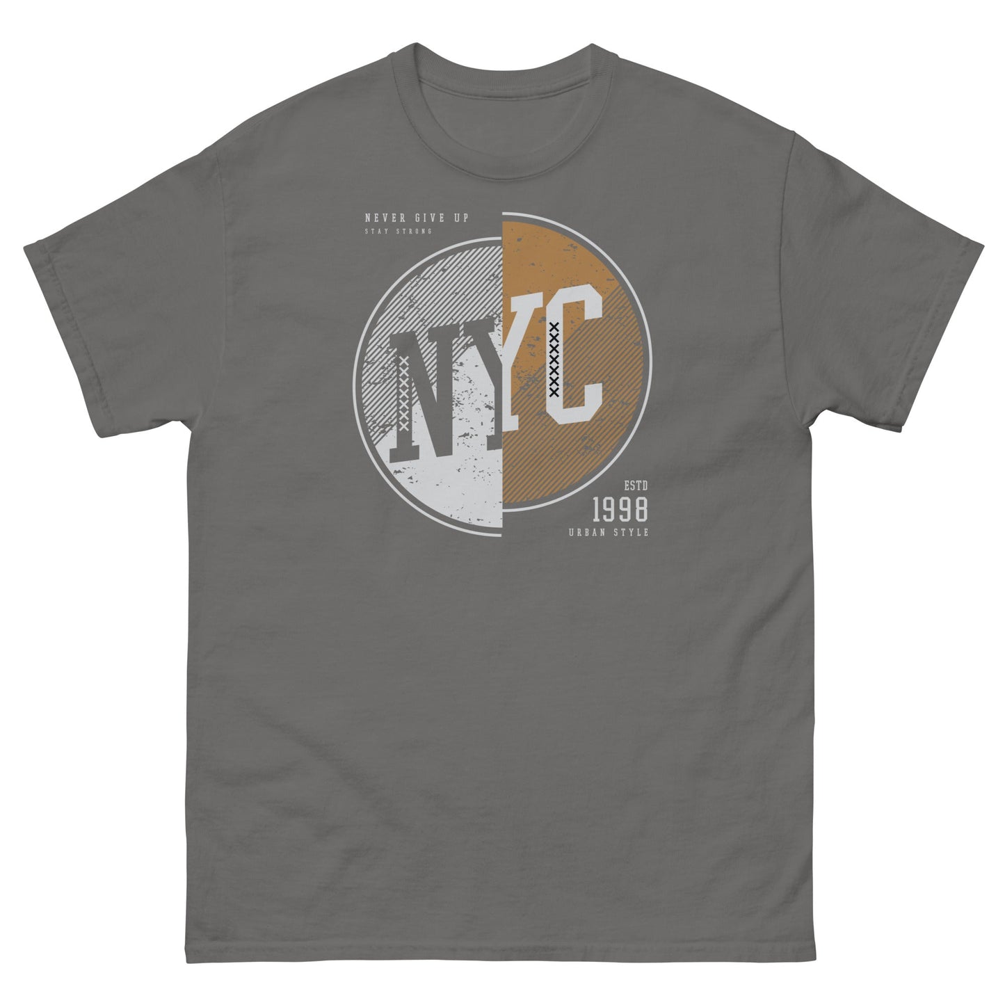 NYC | Men's T-Shirt - Charcoal - T-Shirts Online