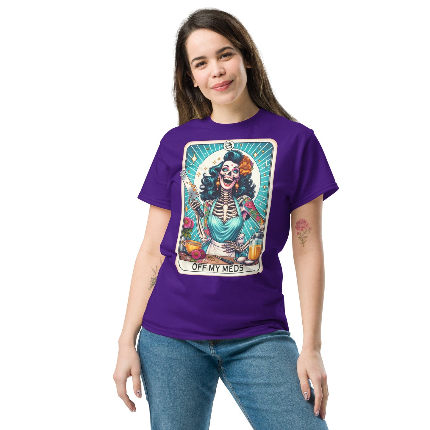 'Off My Meds' Tarot | Tarot Card T-Shirt - Black - T-Shirts Online