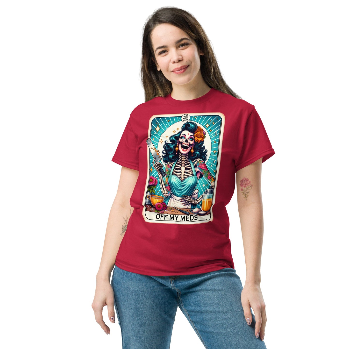 'Off My Meds' Tarot | Tarot Card T-Shirt - Black - T-Shirts Online
