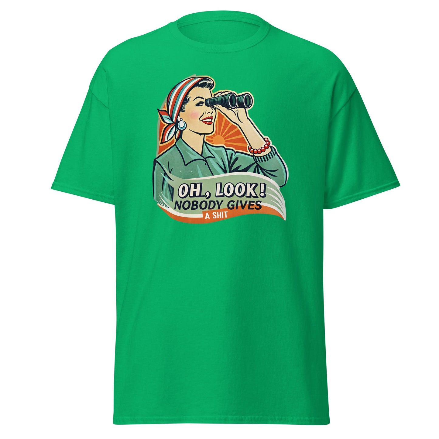 Oh Look | Funny Retro T-Shirt - Irish Green - T-Shirts Online