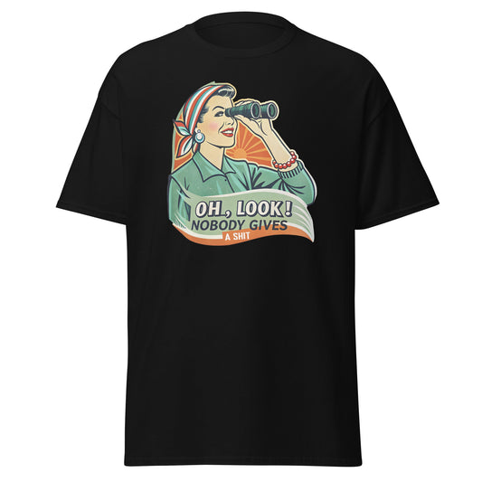 Oh Look | Funny Retro T-Shirt - Black - T-Shirts Online