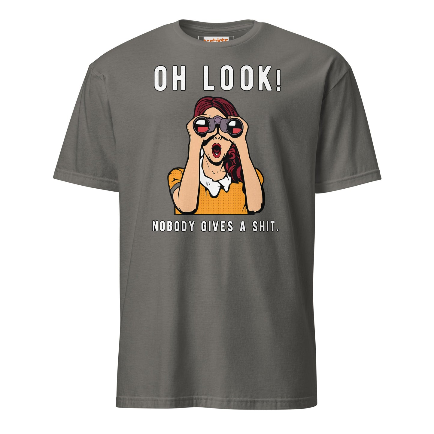 Oh Look Nobody Gives a Sht T-Shirt - Charcoal - T-Shirts Online