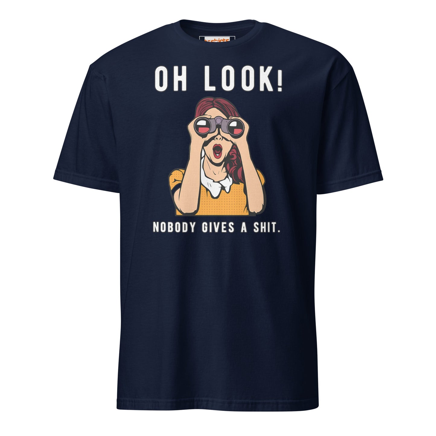 Oh Look Nobody Gives a Sht T-Shirt - Navy - T-Shirts Online