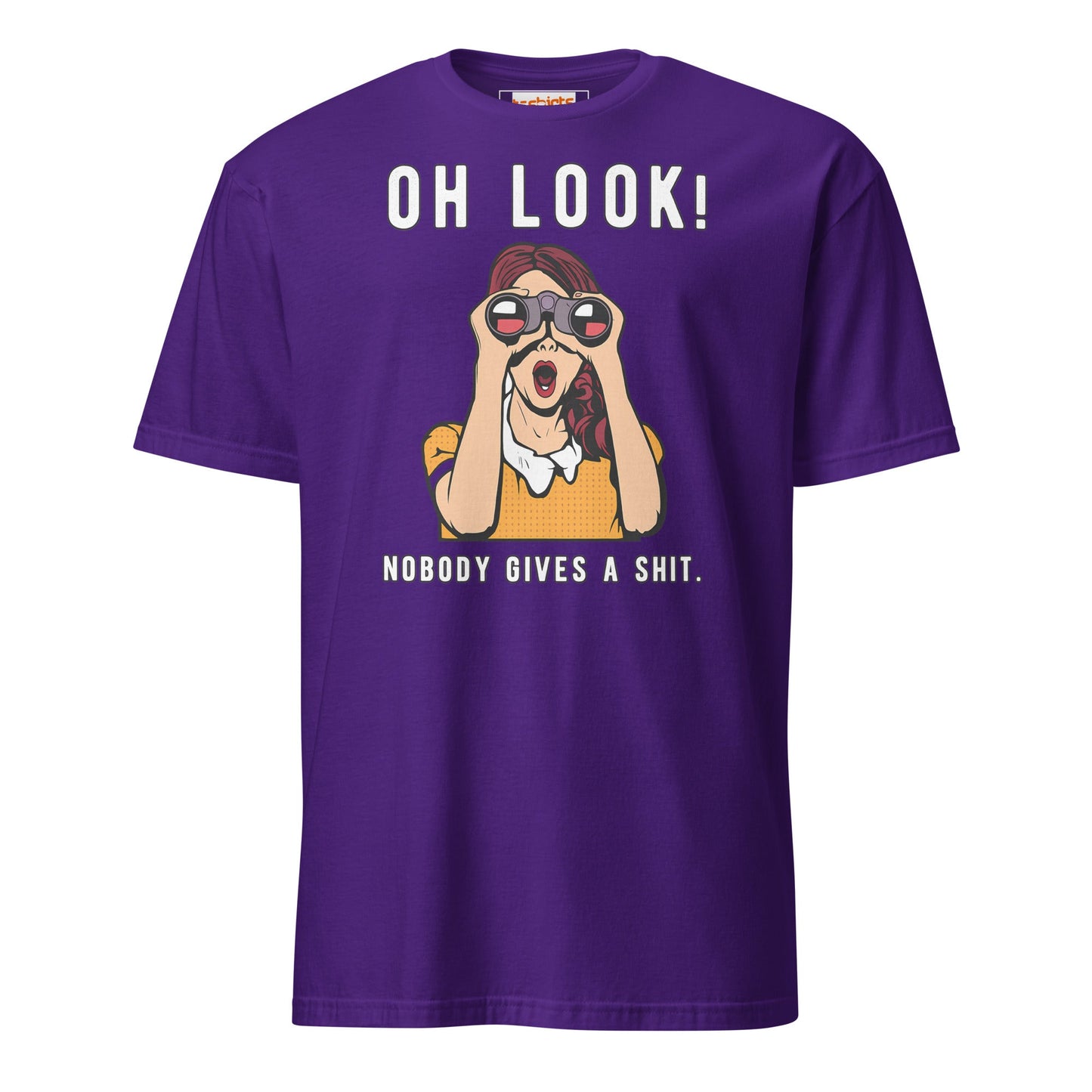 Oh Look Nobody Gives a Sht T-Shirt - Purple - T-Shirts Online