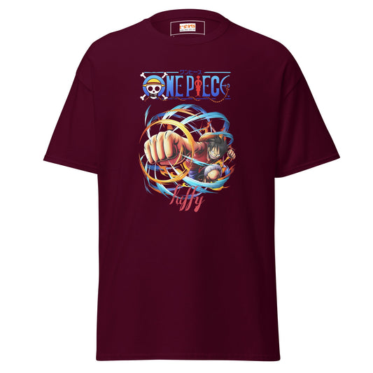 One Piece Luffy | Graphic T-Shirt - Maroon - T-Shirts Online