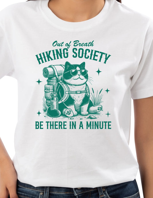 Out of Breath T-Shirt | Hiking Camping Tee - Natural - T-Shirts Online