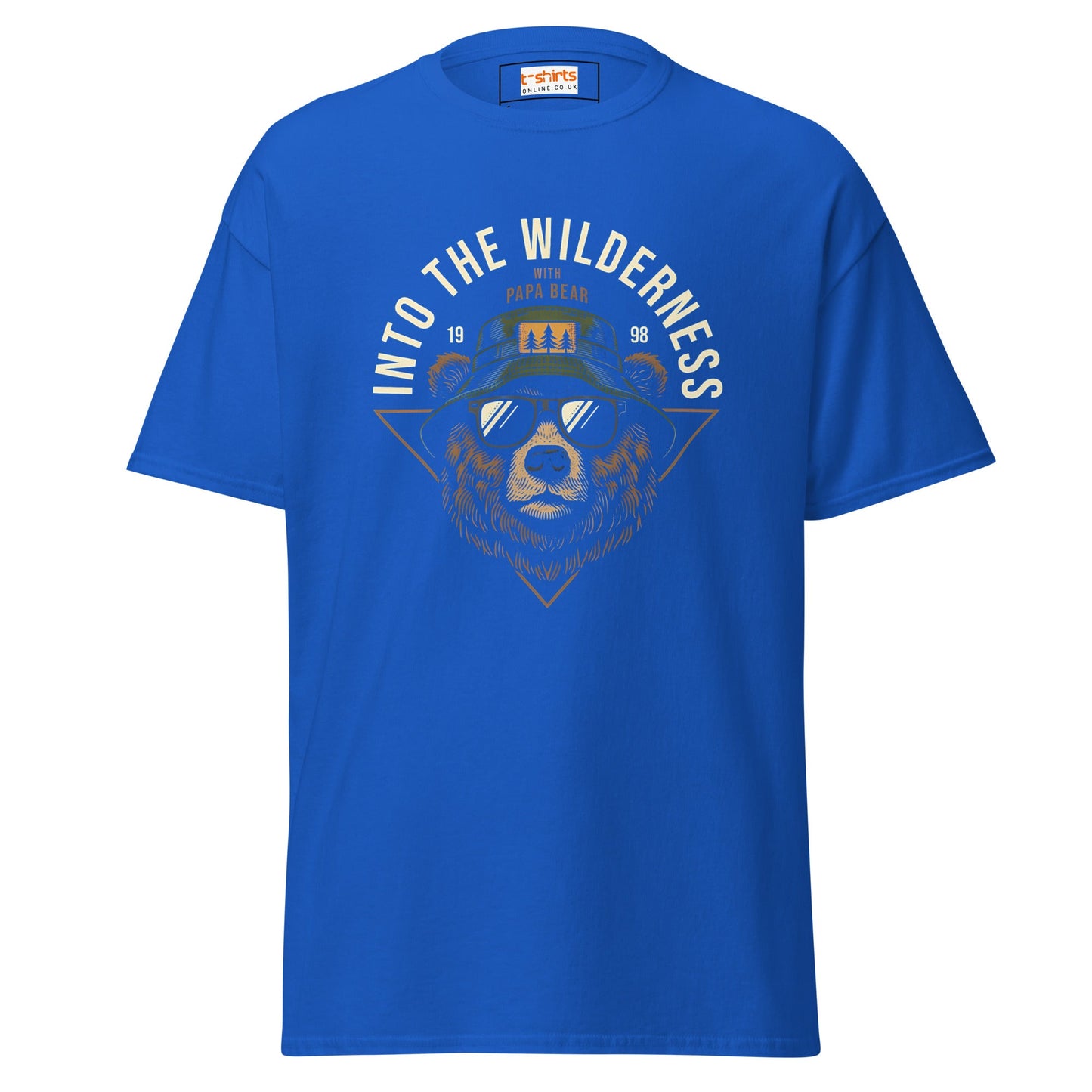 Papa Bear | Camping Graphic T-Shirt - Royal - T-Shirts Online