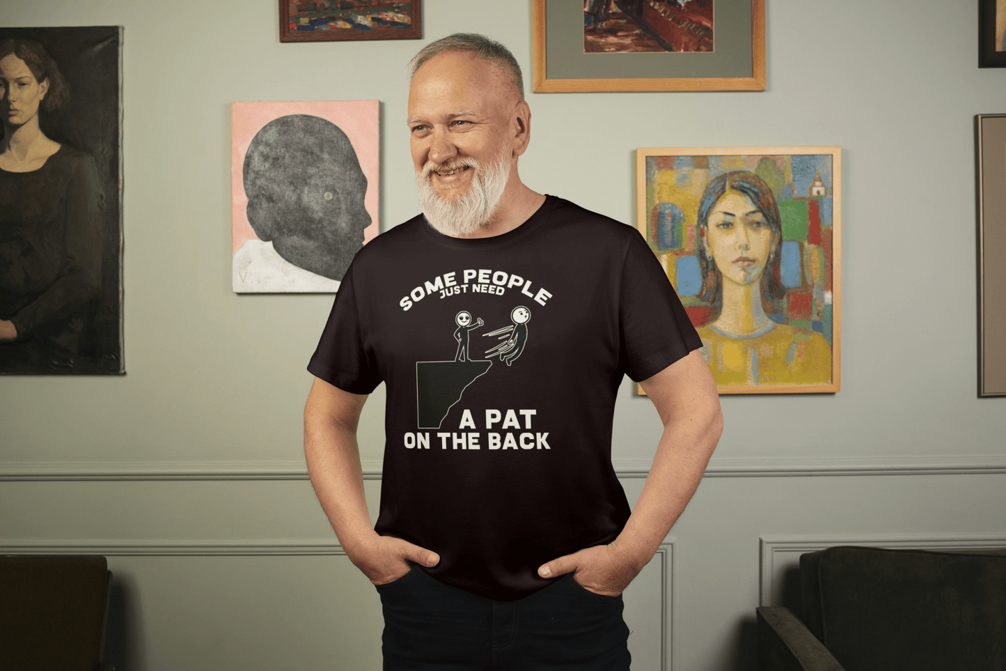 Pat on the Back | Unisex classic tee - Black - T-Shirts Online