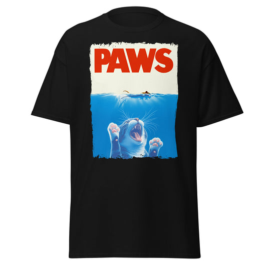 Paws | Funny Cat T-Shirt - Black - T-Shirts Online