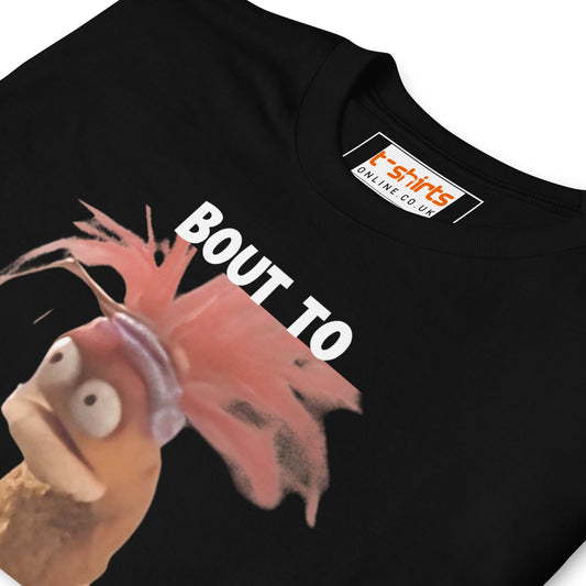 Pepe the King Prawn T-Shirt | Bout to Crash Out FR - Black - T-Shirts Online