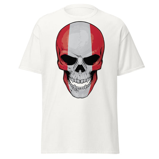 Peru Skull | Skull T-Shirt - White - T-Shirts Online