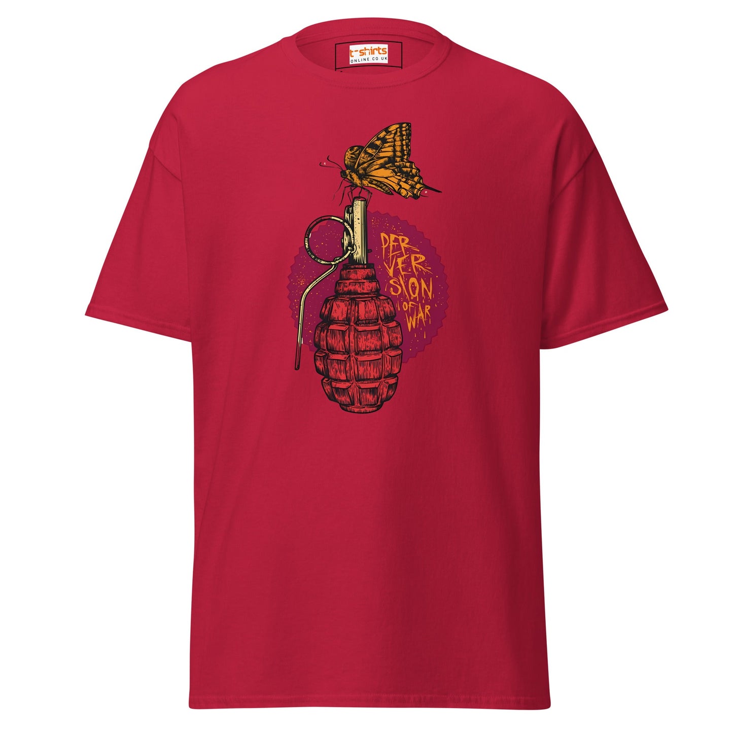 Perversion of War | Satire T-Shirt - Cardinal - T-Shirts Online
