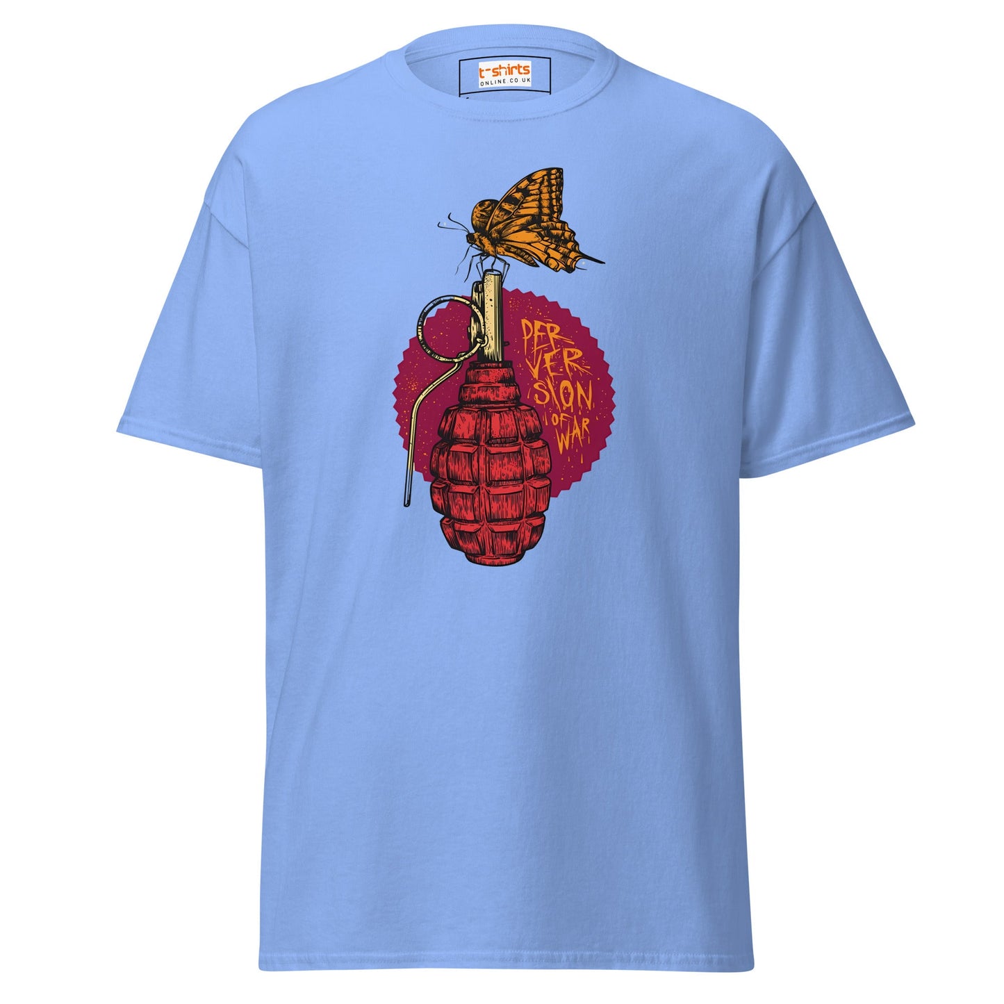 Perversion of War | Satire T-Shirt - Carolina Blue - T-Shirts Online