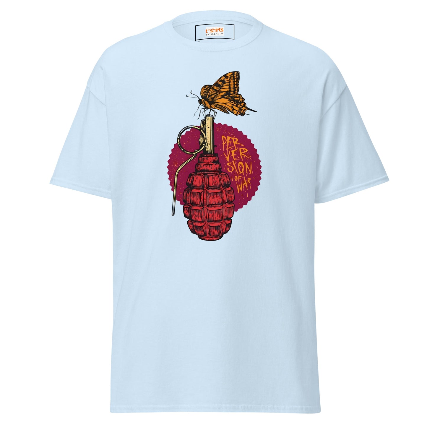 Perversion of War | Satire T-Shirt - Light Blue - T-Shirts Online