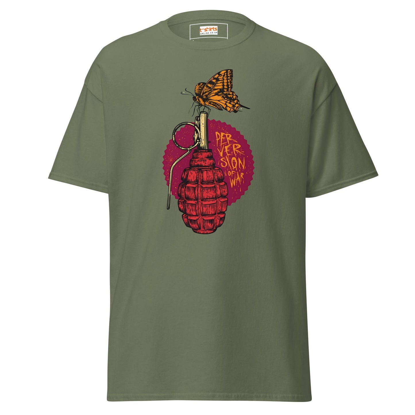 Perversion of War | Satire T-Shirt - Military Green - T-Shirts Online