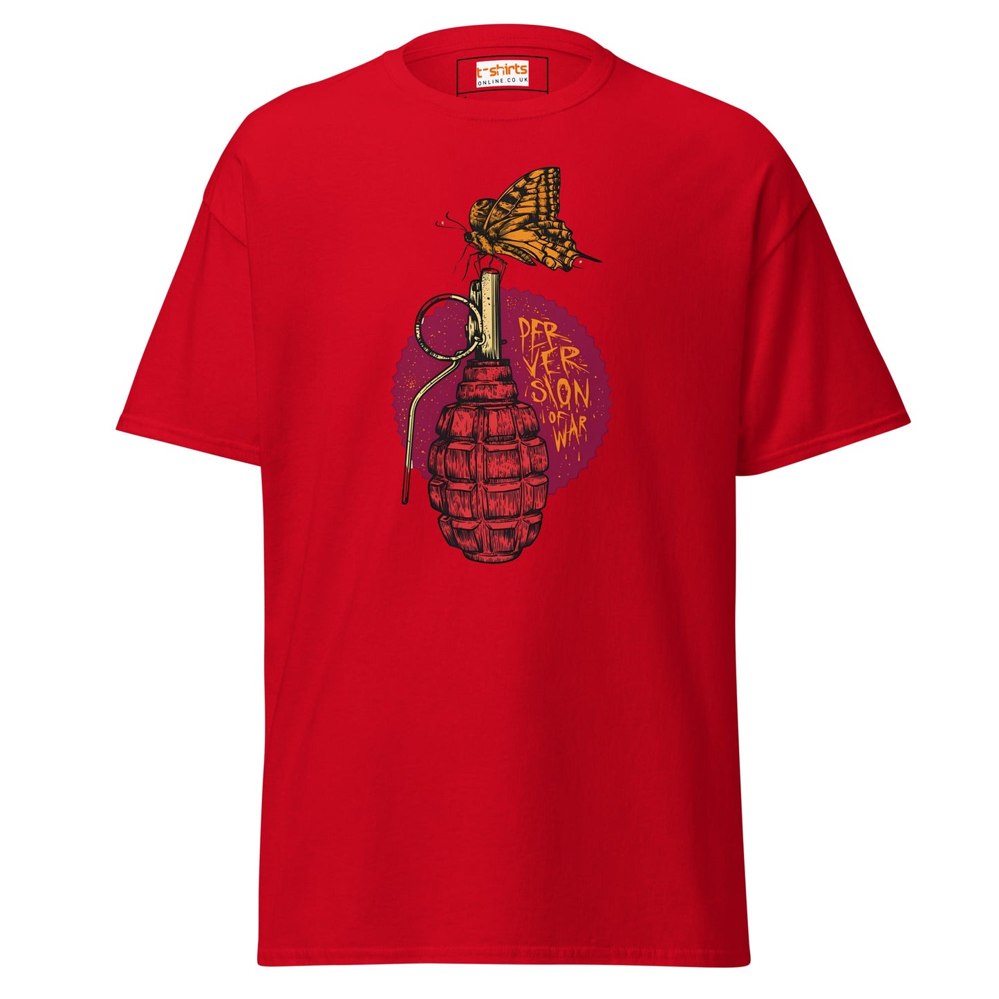 Perversion of War | Satire T-Shirt - Red - T-Shirts Online