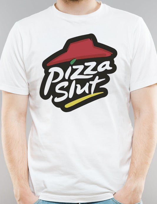 Pizza Slut T-Shirt | Graphic Funny Unisex Tee - Red - T-Shirts Online