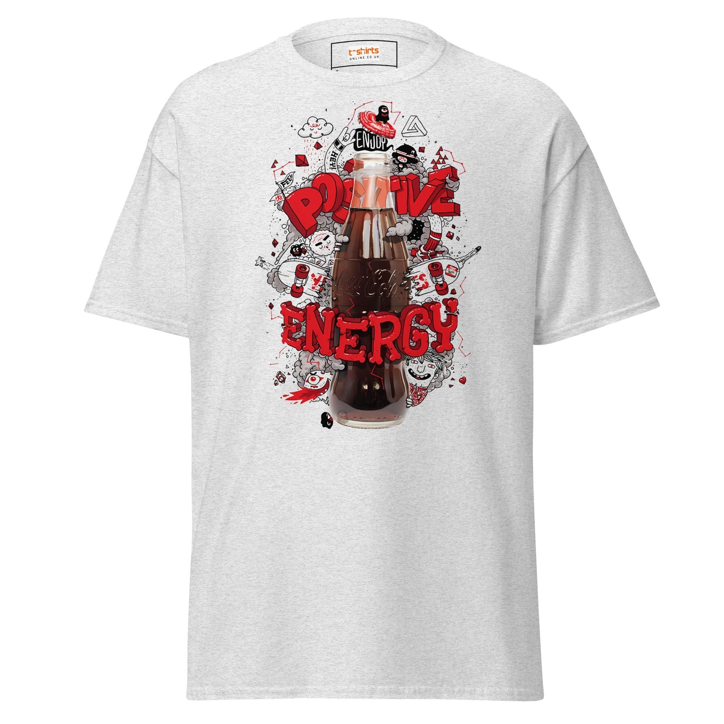 Positive Energy | Positivity T-Shirt - Ash - T-Shirts Online