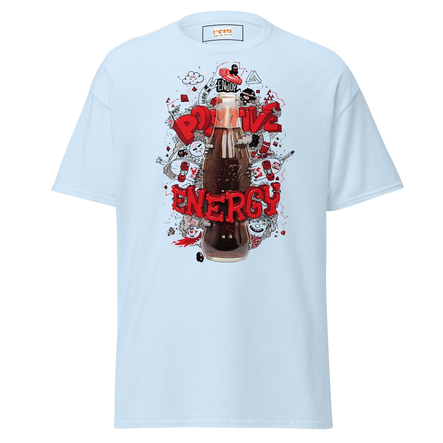 Positive Energy | Positivity T-Shirt - Light Blue - T-Shirts Online