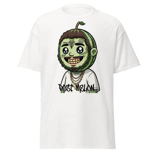 Post Melon T-Shirt - Funny Rap Parody Watermelon Tee - White - T-Shirts Online