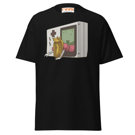 Princess Escape Console T-Shirt – Retro Horror Gamer Tee - Black - T-Shirts Online