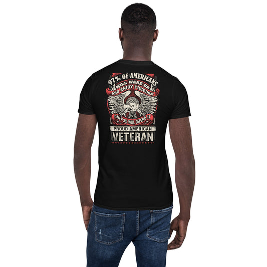 Proud American Veteran T-Shirt - Black - T-Shirts Online