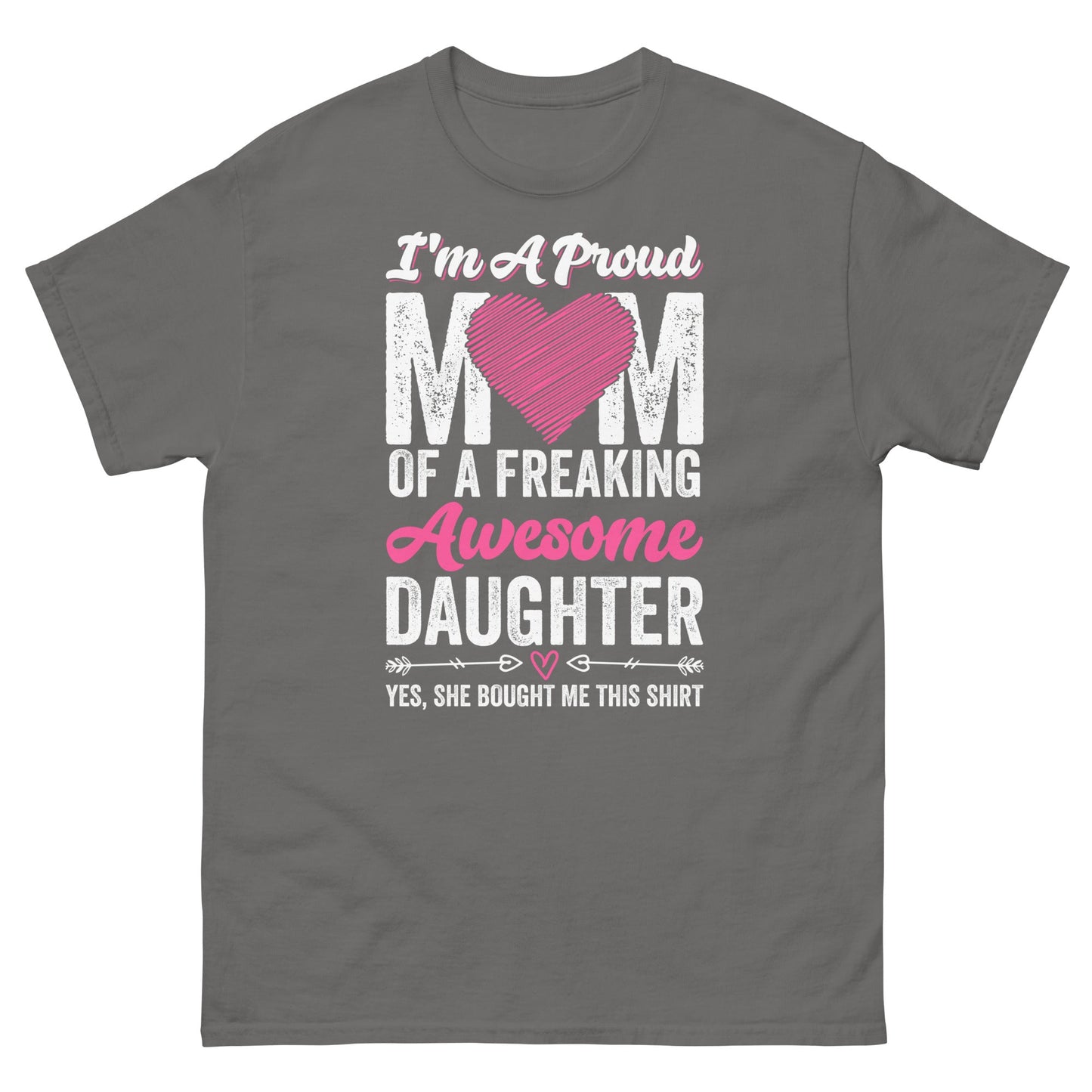 Proud Mom | Mother's Day T-Shirt - Charcoal - T-Shirts Online