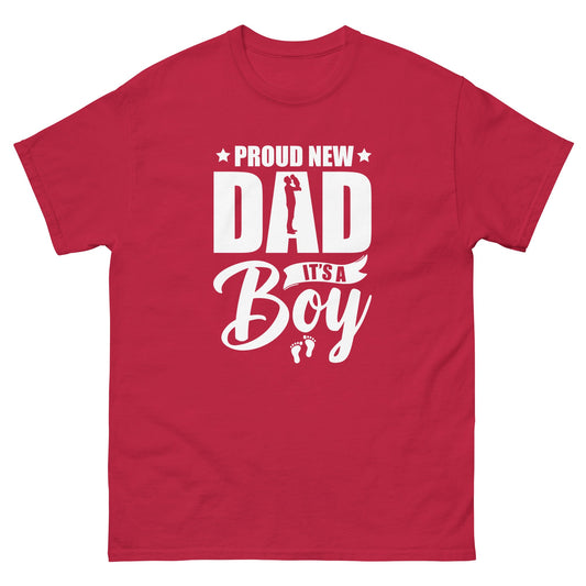 Proud New Dad | Father's Day T-Shirt - Cardinal - T-Shirts Online