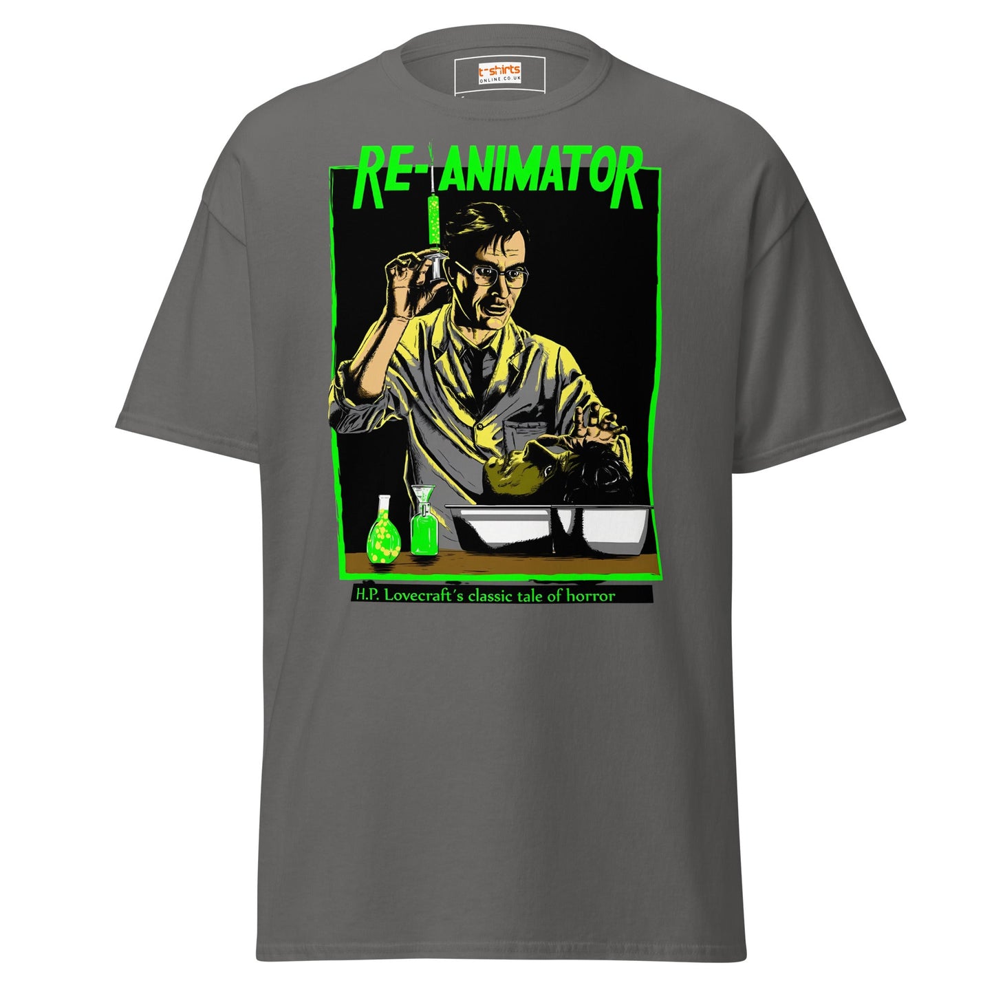 Re - Animator T-Shirt | Movie T-Shirt - Charcoal - T-Shirts Online
