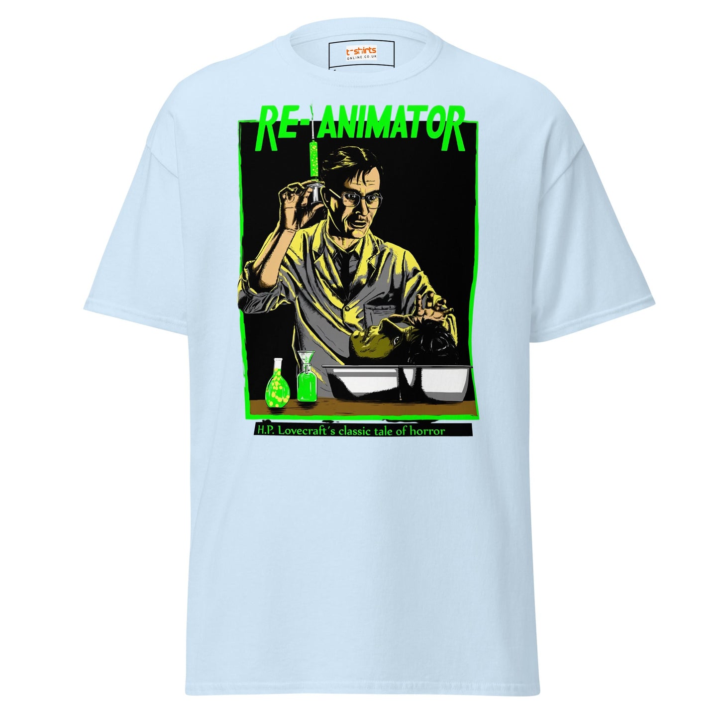 Re - Animator T-Shirt | Movie T-Shirt - Light Blue - T-Shirts Online