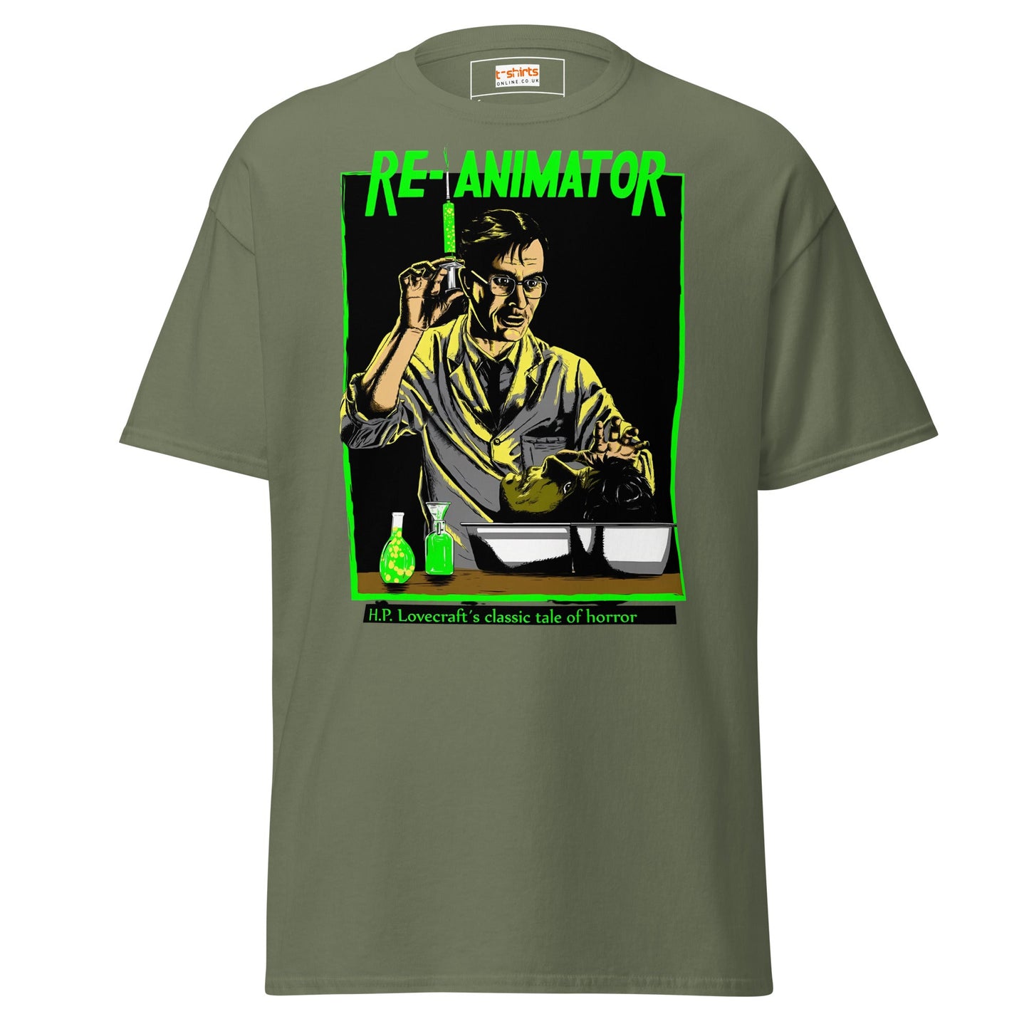 Re - Animator T-Shirt | Movie T-Shirt - Military Green - T-Shirts Online