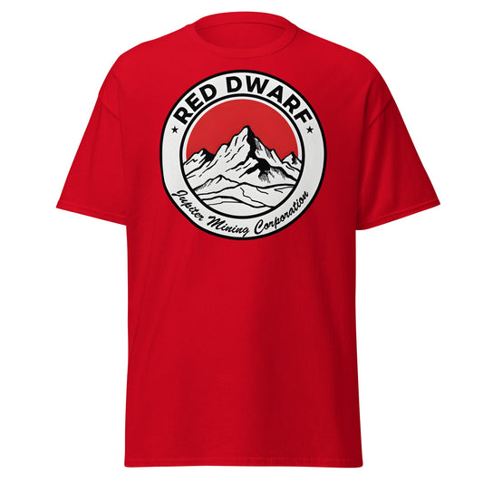 Red Dwarf Jupiter Mining Corporation T-Shirt - Sci - Fi Fan Tee - Red - T-Shirts Online